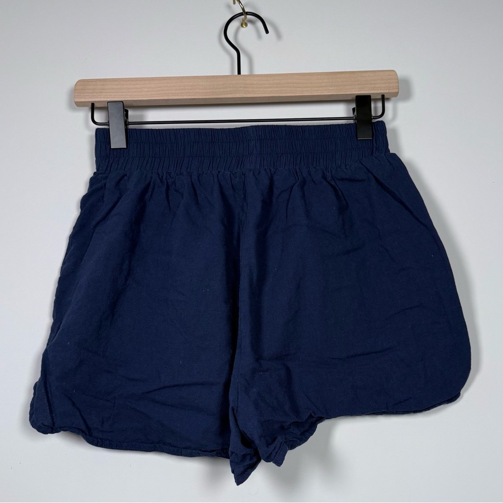 Nasty Gal Dark Blue Athletic Shorts